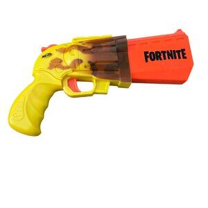Nerf Gun‎ Fortnite SR Blaster 4 Dart Hammer Action Yellow Orange